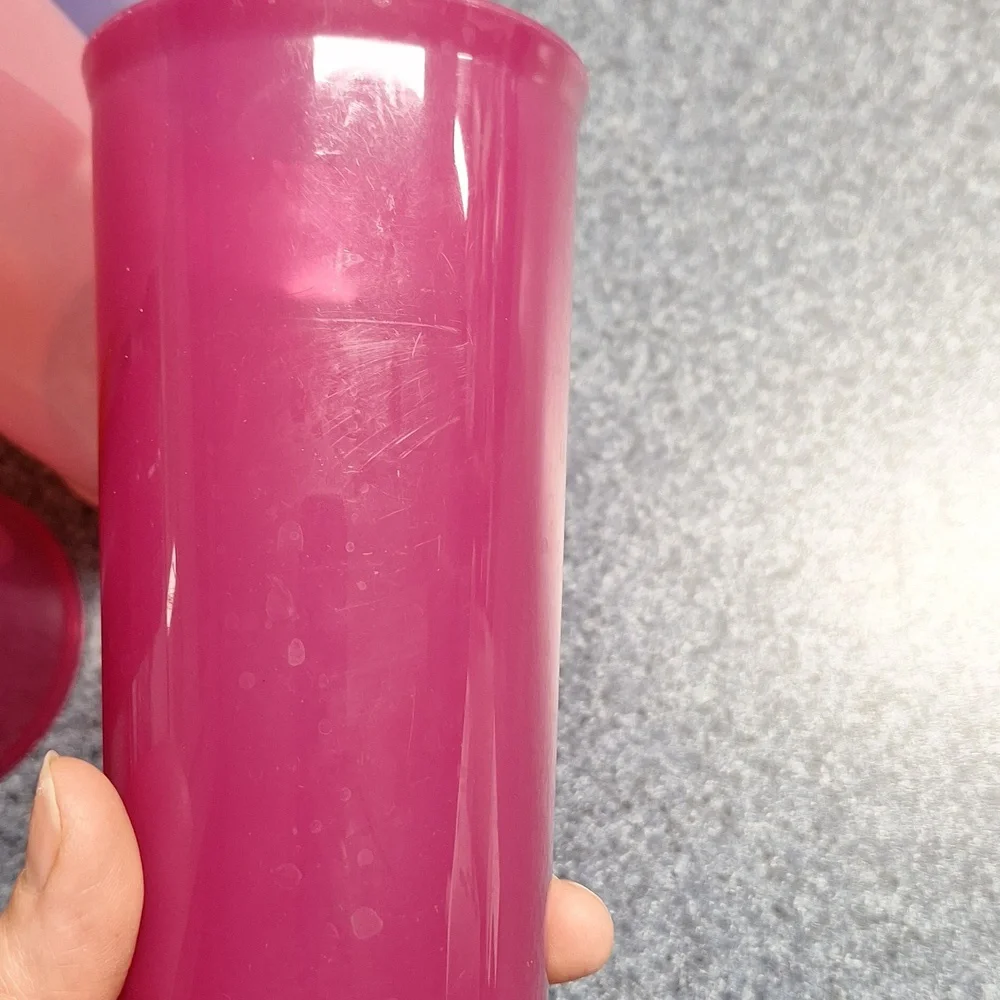 Tupperware 16oz Tumblers, #5107L-8,-4,-11,-14-12 Vintage, Set of 5